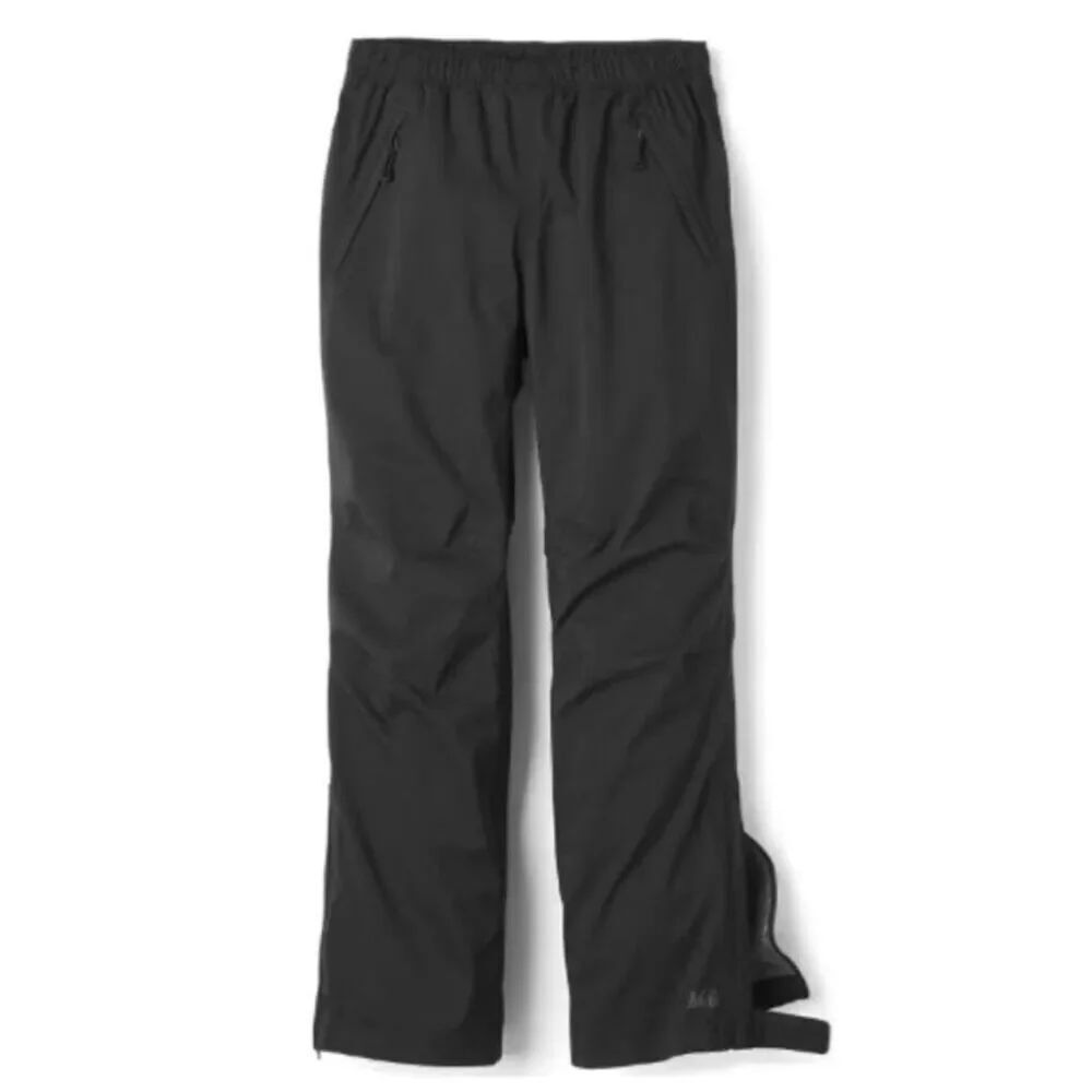 ✨REI Co-Op KIDS E1 Elements Black Softshell Side Zip Outdoor Rain Sz10-12 Pants✨